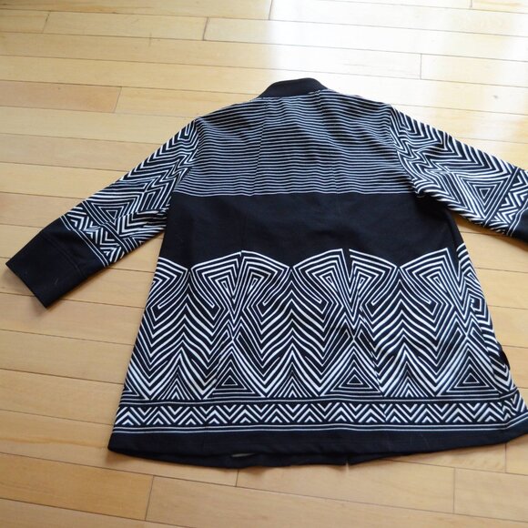 Ali Miles Black White Babydoll Jacket Size XL - Picture 8 of 11